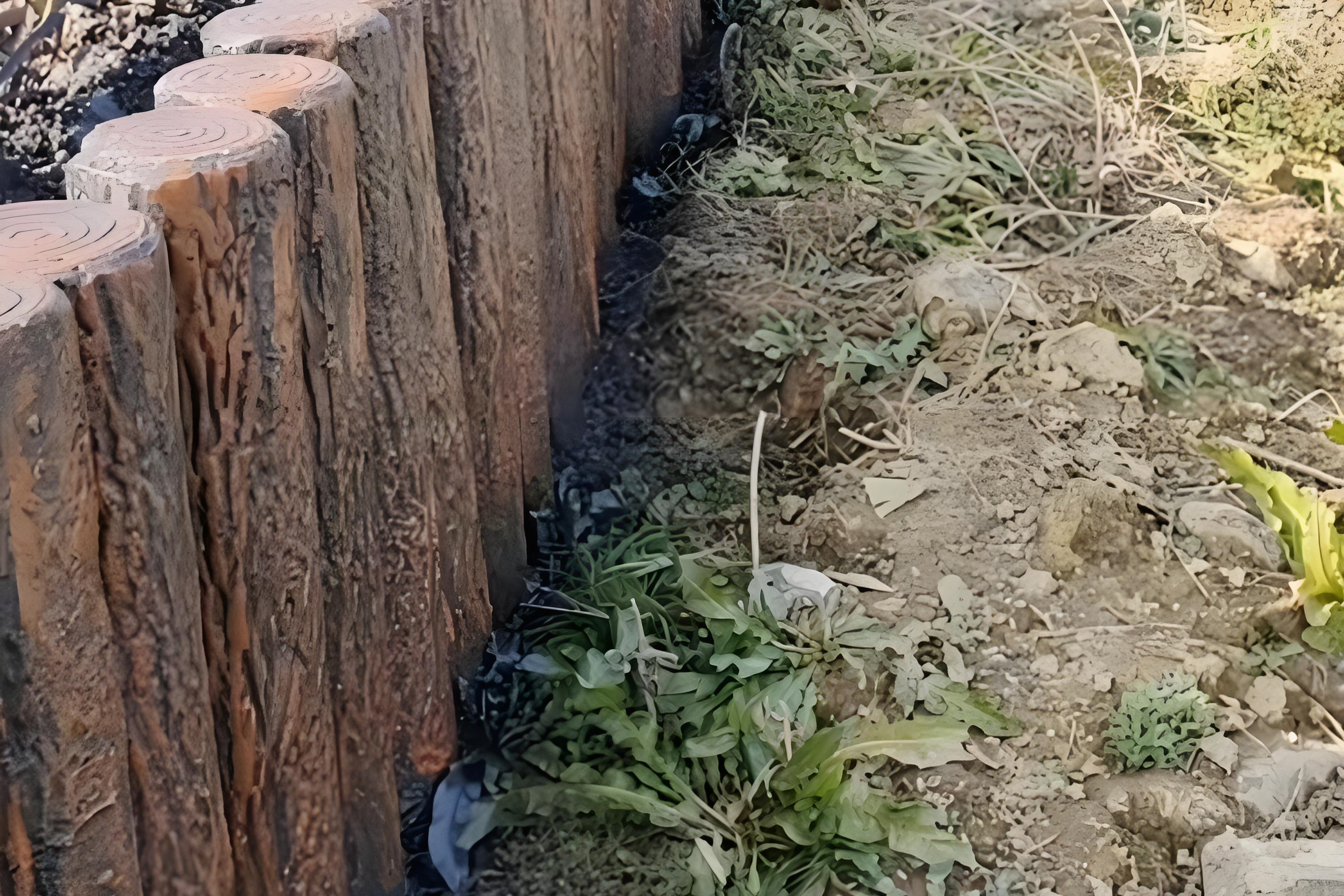 水泥樁批發(fā)廠家泓樺錦嘉-水泥仿木樁表面的紋理是如何制作出來的？